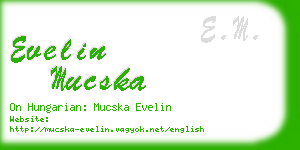 evelin mucska business card